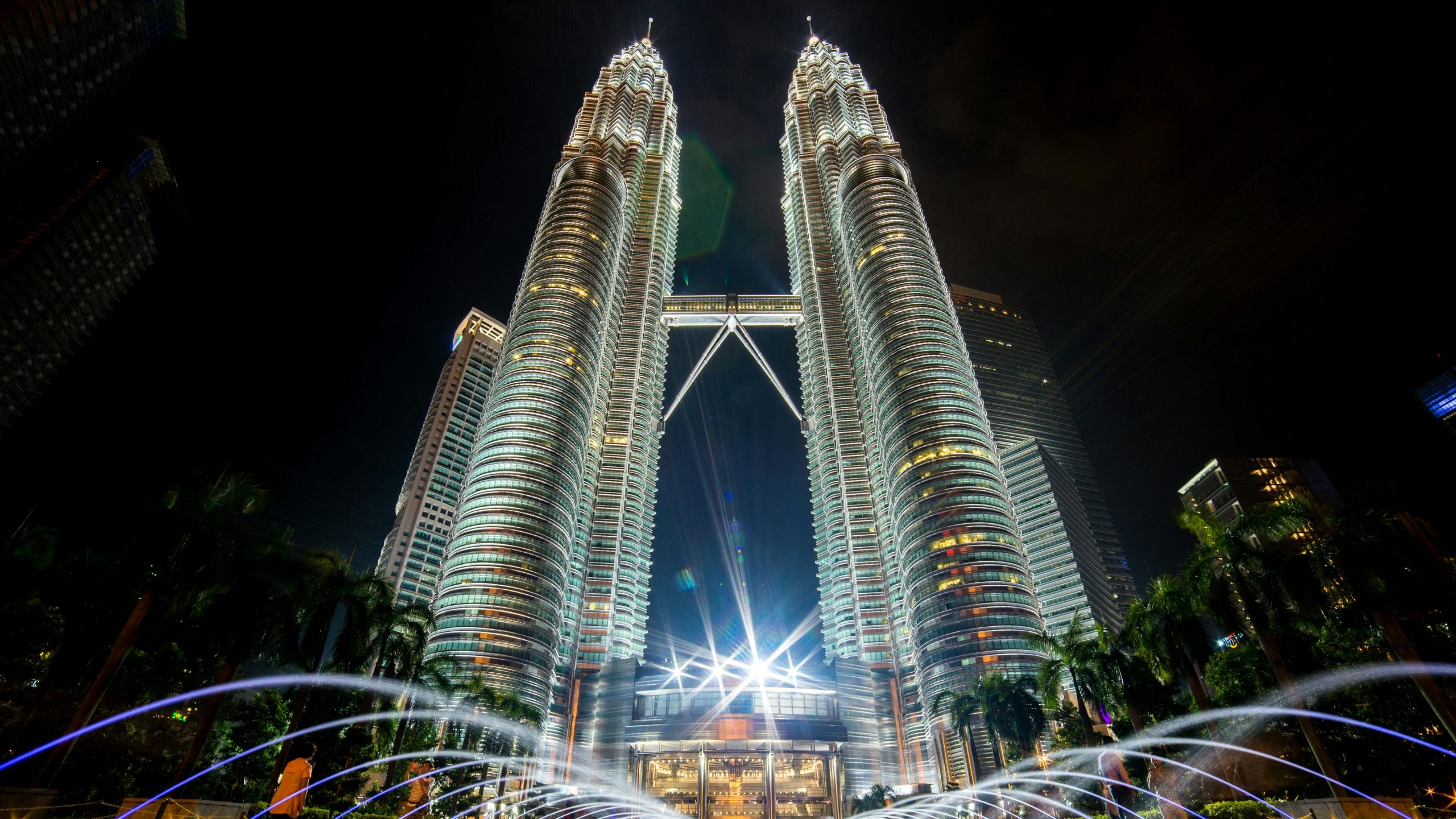 Petronas Twin Tower view at night