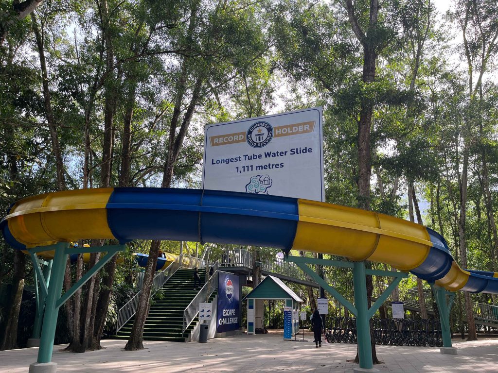 the longest tube water slide at escape penang