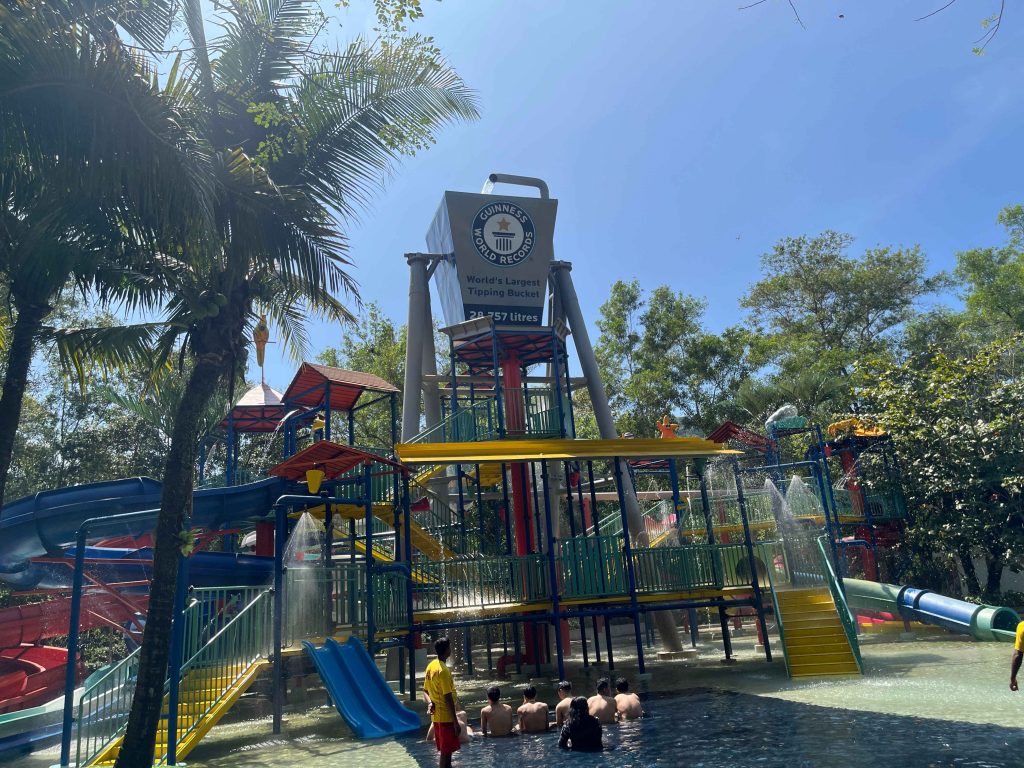 world's biggest tipping bucket at escape penang