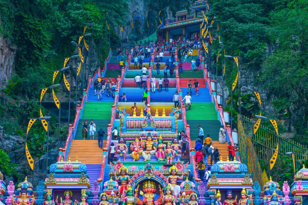Batu Caves Rainbow Stairs
