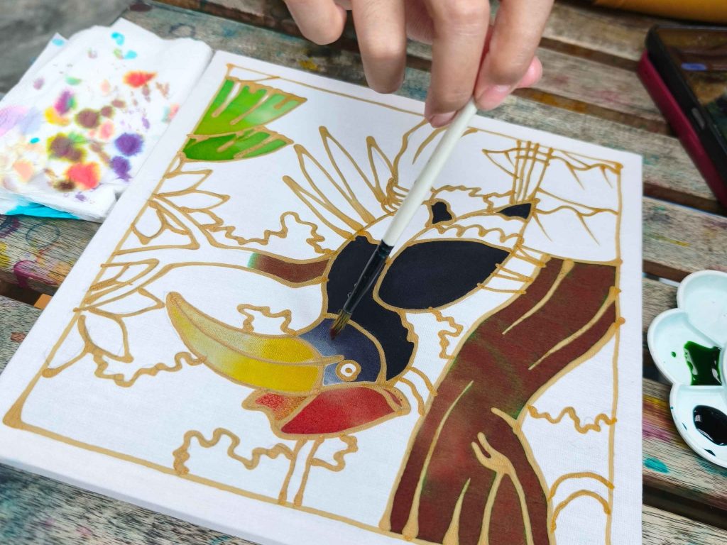 Batik Coloring at Rumah MawArt Langkawi