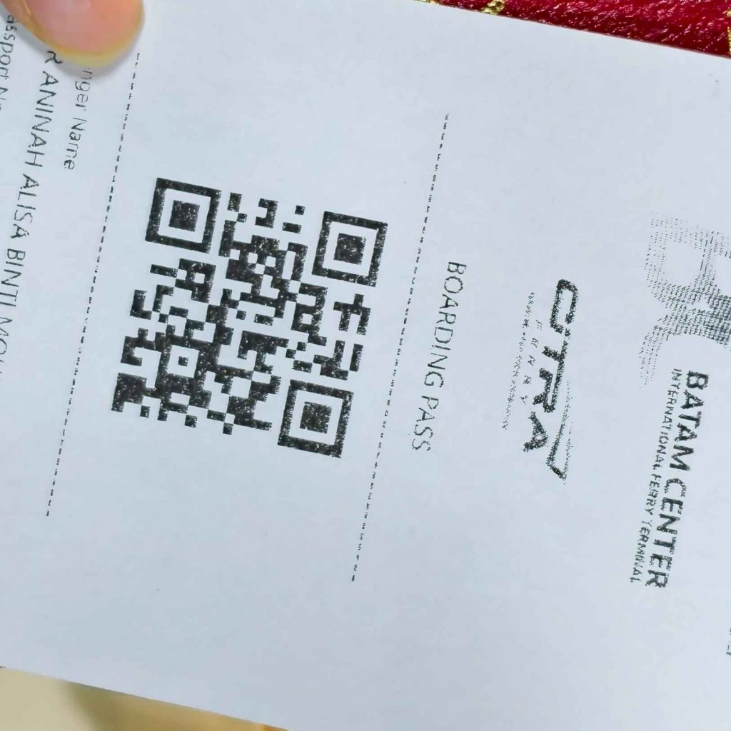 Batam Ferry Boarding Pass
